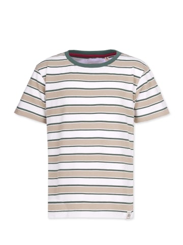 Band of Rascals T-Shirt " Dual Stripe " in clay-cilantro-green