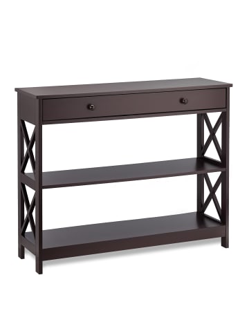 relaxdays Konsolentisch in Braun - (B)100 x (H)80 x (T)30 cm