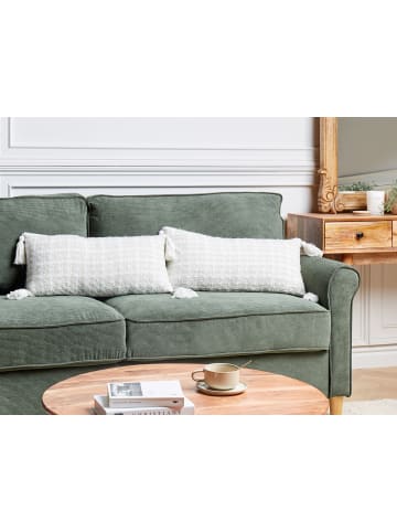Beliani 2er-Set Dekokissen DOURIS in Beige/Weiß