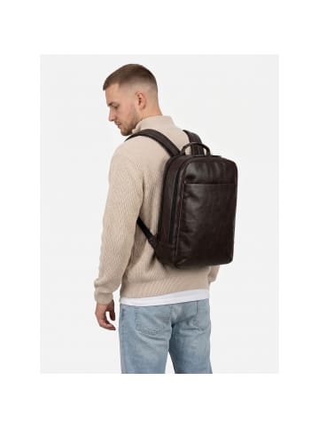 Jost London Daypack Leder 44 cm Laptopfach brown