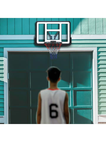 Prosport Basketballnetz und Rückwand in Schwarz 110x35x75cm