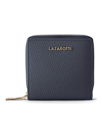 Lazarotti Bologna Leather Geldbörse Leder 10 cm in navy