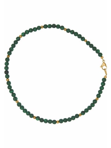 Gemshine Kette ohne Anhänger MALACHIT in gold coloured