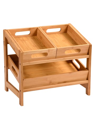 Kesper Küchenregal mit herausnehmbaren Tabletts, Bambus in Braun, 26 x 35,5 x 39,5 cm