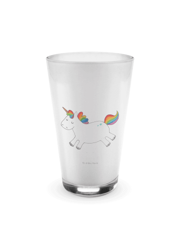 Mr. & Mrs. Panda Glas Einhorn Happy ohne Spruch in Transparent