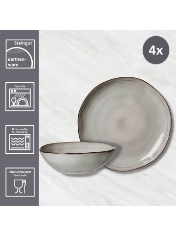 Ritzenhoff & Breker 8er Set Tafel-Set Kendra in hellgrau