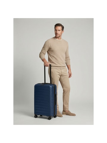 D&N Toronto 4 Rollen Trolley M 65 cm mit Dehnfalte navy