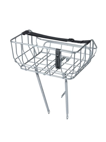 BASIL Vorderradkorb Portland in silber