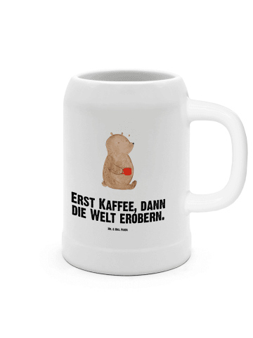 Mr. & Mrs. Panda Krügel Bär Kaffee mit Spruch in Weiß