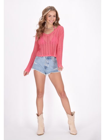 IZIA Women Sweater in coral