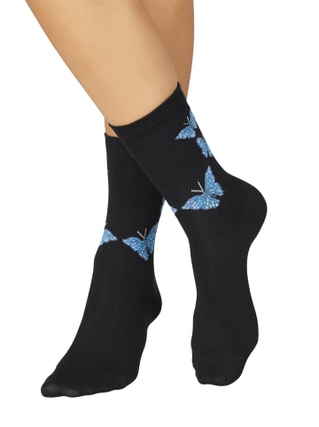 H.I.S Socken in schwarz-gemustert