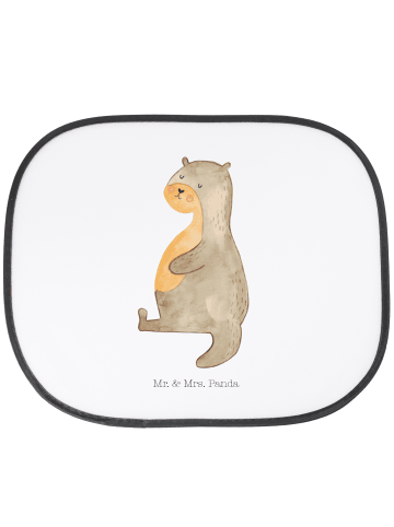 Mr. & Mrs. Panda Auto Sonnenblende Otter Bauch ohne Spruch in Weiß