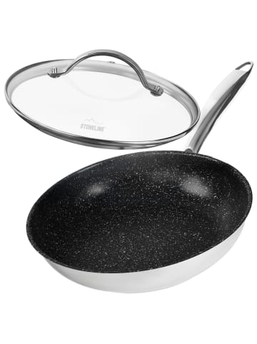 Stoneline PROFESSIONAL Edelstahl Pfanne 24 cm in Silber