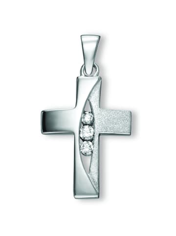 ONE ELEMENT  Zirkonia Kreuz Anhänger aus 925 Silber in silber