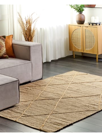 Beliani Kurzflor YUVACIK in Beige - (W) 160 x (L) 230 cm