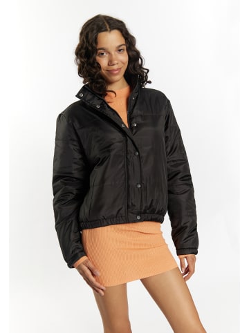 myMo Damen Leicht Wattierte Blousonjacke in Schwarz