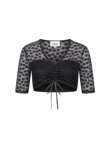 Nübler Dirndlbluse kurzarm Moni in Schwarz