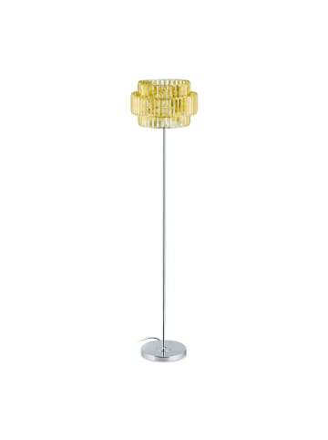 relaxdays Stehlampe Gold/ Silber - (H)150 x Ø 34 cm