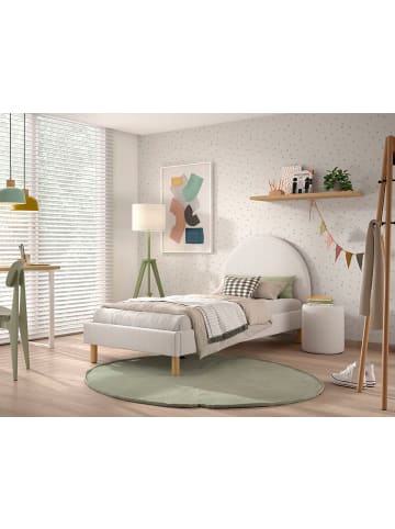 58 aufm Kessel POLSTERBETT mit Hocker Karlotta 97x107x212 aus Holzwerkstoff in Weiß