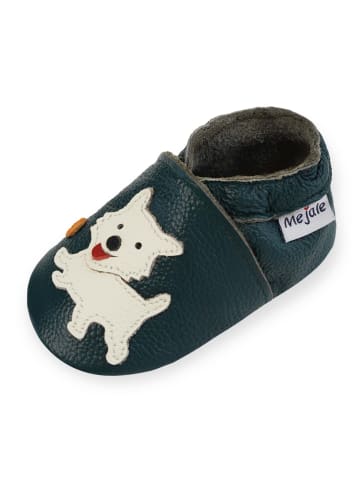 Yalion Leder-Krabbelschuhe in Blau