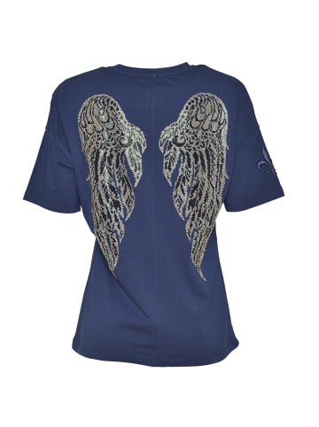 Roberto Geissini Cross-Wings T-Shirt Dunkelblau