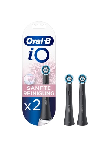 Oral-B Aufsteckbürsten "Sanfte Reinigung" in Schwarz (2er-Pack)