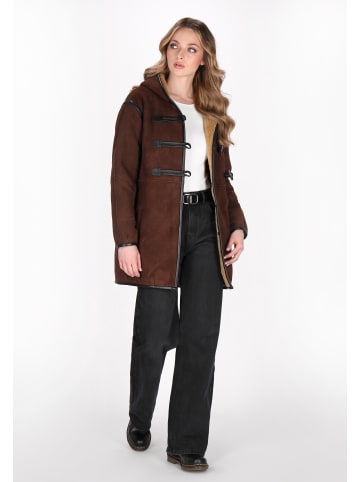 DreiMaster Women Coat in chocolate black