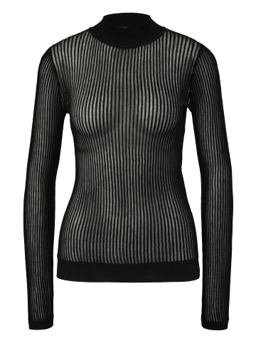 comma Strickpullover langarm in Schwarz