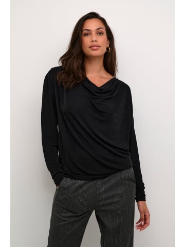 Kaffe Langarm-Bluse KAgina Regular fit in Black Deep