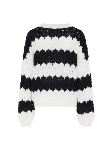 ebeeza Damen Sweater in WOLLWEISS SCHWARZ
