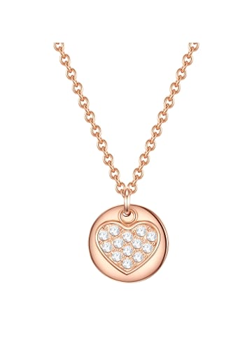 Eastside NY Halskette Herz Edelstahl Preciosa in roségold