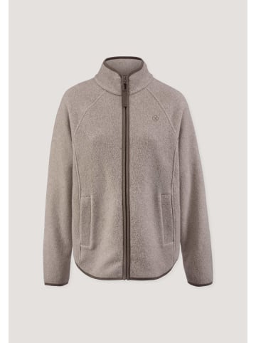 Hessnatur Fleece Jacke in mandelbraun