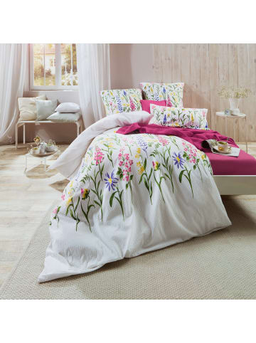 Erwin Müller Seersucker Bettwäsche in pink-lila