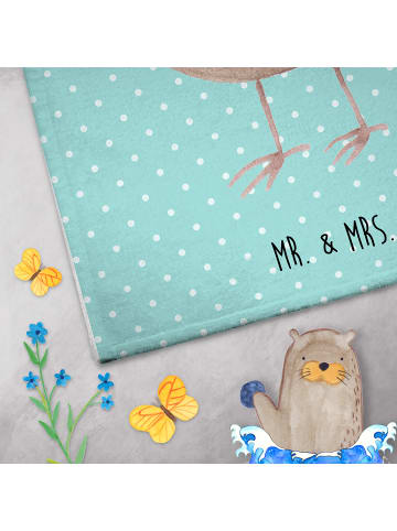 Mr. & Mrs. Panda Handtuch Eule Frankreich ohne Spruch in Türkis Pastell