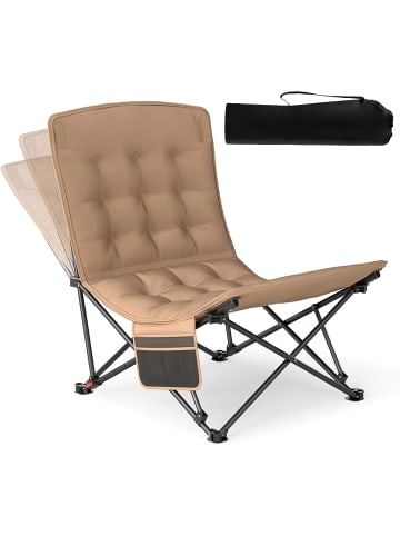 COSTWAY Campingstuhl faltbar in Khaki