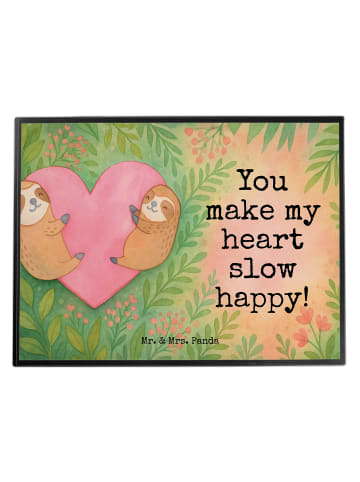 Mr. & Mrs. Panda Schreibunterlage Faultiere Herz Design mit Spruch in Weiß