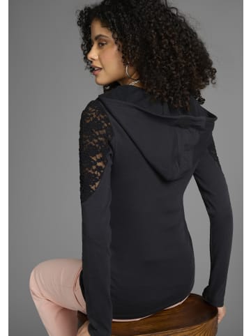 Kangaroos Kapuzenshirt in schwarz