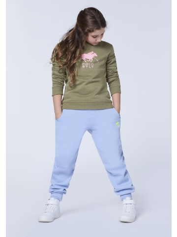 Polo Sylt Sweater mit glitzerndem Labelprint in Grau