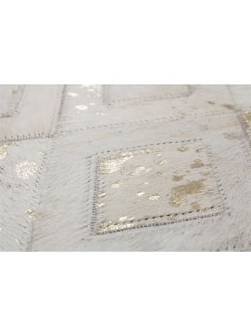Kayoom Kurzflor Teppich Spark 110 in elfenbein - gold - rechteckig