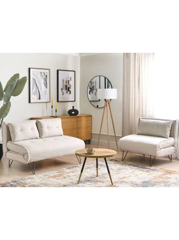 Beliani 2-tlg Sitzgruppe VESTFOLD in Beige/Schwarz