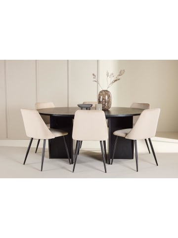 ebuy24 Essgruppe Strada Schwarz 120 x 120 cm