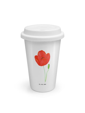 Mr. & Mrs. Panda To Go Becher Blume Mohnblume ohne Spruch in Weiß
