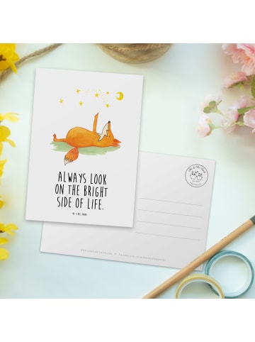 Mr. & Mrs. Panda Grußkarte Fuchs Sterne mit Spruch in Weiß