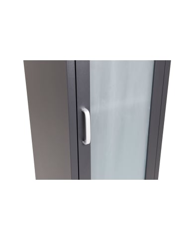 ebuy24 Vitrinenschrank Acero Schwarz 35 x 35 cm