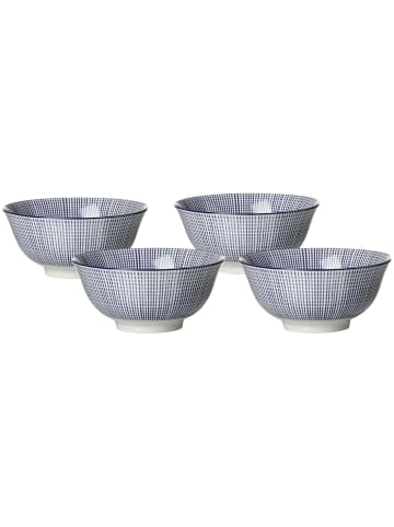 4er Set Müslischalen Royal Makoto in Weiß-Blau ø 15,5 cm