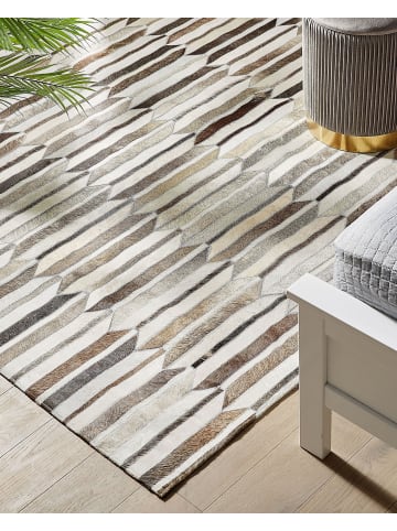 Beliani Patchwork KULALAR in Braun/Beige - (W) 140 x (H) 1 x (L) 200 cm