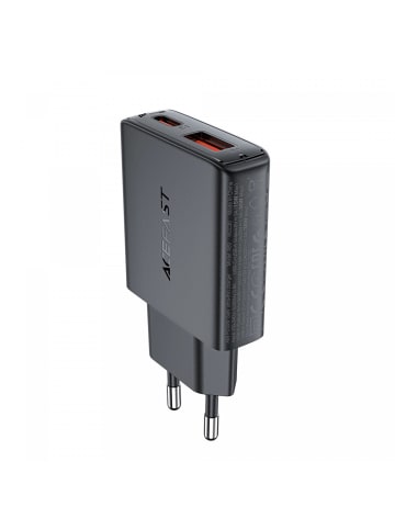 COFI 1453 Ladeadapter PD 30W GaN USB-A USB-C Wandladegerät in Schwarz