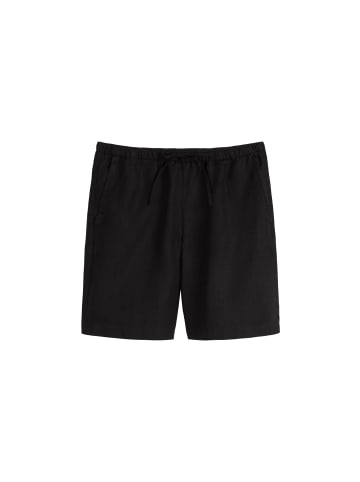 Marc O'Polo Leinenshorts straight in Schwarz