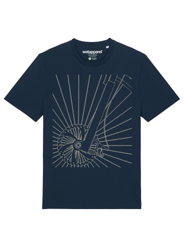 wat? Apparel T-Shirt Fahrradspeichen in Dunkelblau