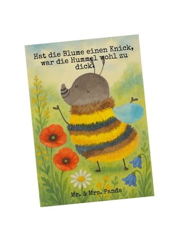 Mr. & Mrs. Panda Grußkarte Hummel flauschig Design mit Spruch in Weiß